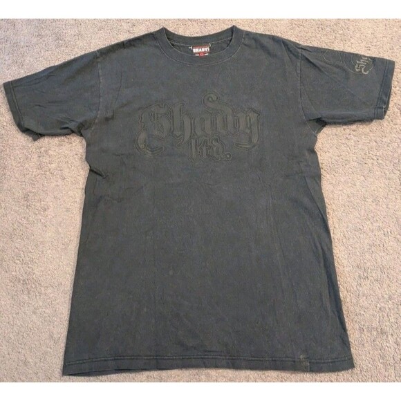 Vintage Y2K Shady LTD EMINEM Blackout Logo T-Shirt Men's Medium - Picture 2 of 9